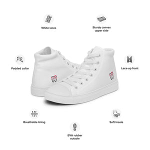 Dental Women’s high top canvas shoes - Dentist, Assistants, Hygienists
